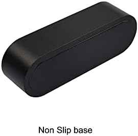 Metal Desktop Card Holder for Desk Stylish Aluminum Alloy Business Card Display Stand for Men Office Black 1 P — view 3