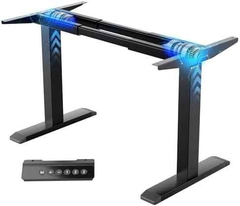 Dual Motor Electric Standing Desk Frame - 300 lbs Heavy Duty, 3 Memory Height Presets - Sit Stand Desk Frame, Computer Height