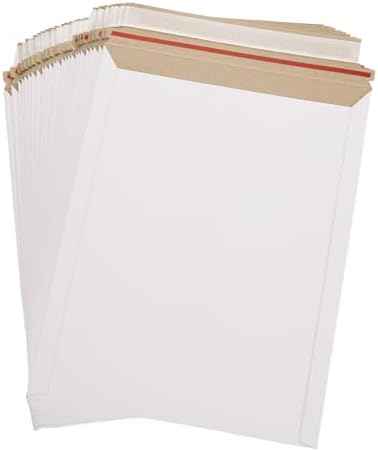 100 Pack 9.5x12 Inch Rigid Mailers, Self Seal Photo Document Mailer Cardboard Mailing Envelopes Stay Flat Mail — view 4
