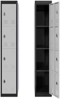GarveeTech 72’’ Metal Storage Cabinet with 4 Door, Lockers for Employees Students with Shelves, Metal Storage Steel Locker fo