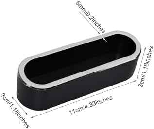 Metal Desktop Card Holder for Desk Stylish Aluminum Alloy Business Card Display Stand for Men Office Black 1 P — view 2