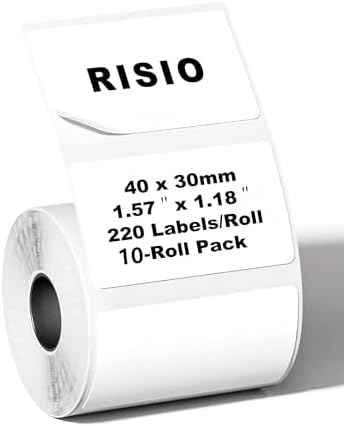 Risio Thermal Labels 1.57"x1.18"(40x30mm),220 Labels/Roll