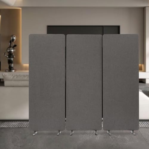 Portable Room Screen Wall, 3 Panel Room Divider, 66-inch H Office Wall Divider Sound Proof Dividers Partition  — view 2