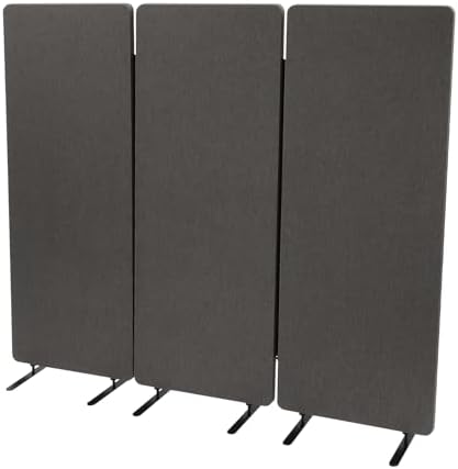 Portable Room Screen Wall, 3 Panel Room Divider, 66-inch H Office Wall Divider Sound Proof Dividers Partition Wall, Freestand
