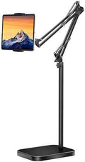 BluuSuuk Tablet Floor Stand with 11lb Stable Base - Adjustable Height Stretchable Arm Swivel Holder Mount, Compatible with iP