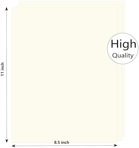 Cimlaga 100 Sheets Cream Cardstock 8.5 x 11 Ivory Paper — view 2