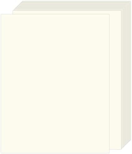 Cimlaga 100 Sheets Cream Cardstock 8.5 x 11 Ivory Paper