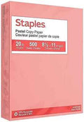 Staples Pastel Colored Copy Paper 8 1/2-Inch X 11-Inch Salmon 500/Ream, For Office, School & Home