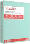 Staples Pastel Color Copy Paper, 8.5x11 Inch, Turquoise, 20 lb.