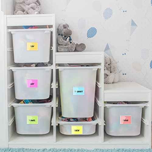 Chinco 50 Pack 3.1" x 3.9" Clear Adhesive Pockets, Index Card Pockets With Top Open Loading, Plastic Labels Ho — view 6