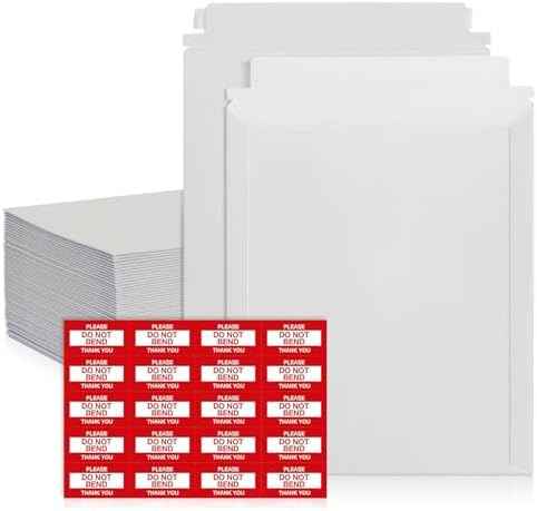 50 Pack 9.75x12.5 Inches Rigid Mailers, Self Adhesive Cardboard Mailers