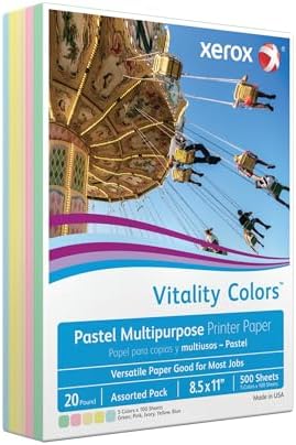 Xerox® Vitality Colors™ Multi-Use Printer & Copy Paper, 1 Ream, Assorted Pastels, Letter (8.5" x 11"), 500 She — view 2