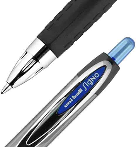 Uni-Ball Signo 207 Retractable Gel Pens, Medium Point, 0.7mm, Black & Blue Ink, 12 Pack (6 Black, 6 Blue), Fra — view 3