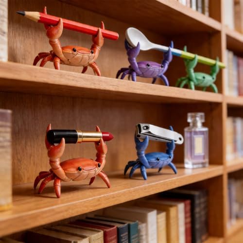 5 PCS Desk Crab Pen Holder,Creative Crab Pen Holder for Desk,Office Decor — view 7