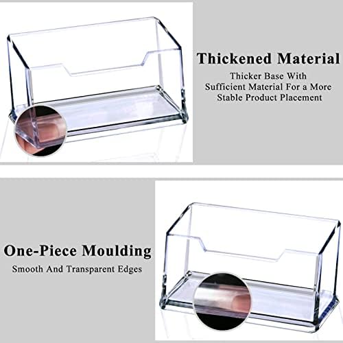 Clear Acrylic Business Card Holder, Name Card Organizer for Desk Fits — view 4