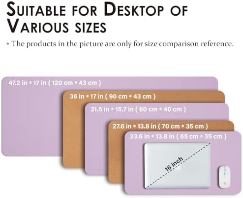 Cork Purple Desk Mat - Dual-Sided Desk Pad for Office and Home - Desk — view 5