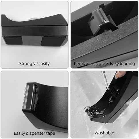 10 Pack Black Desktop Tape Dispenser Bulk - Tape Not Included — view 3