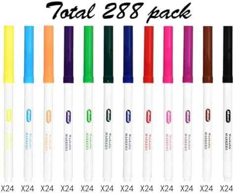 Madisi Washable Markers Bulk, Super Tips Markers, 12 Colors, 288 Count — view 2