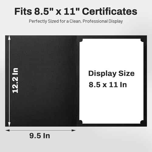 SUNEE Certificate Holders(Black, 30 Packs), Diploma Covers Gold Foil Border, for Letter Size 8.5x11 Certificat — view 5