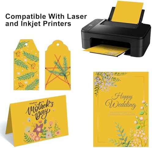 100 Sheets Yellow Cardstock Printer Paper 8.5x11, 92lb Yellow Cardstock — view 5