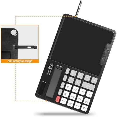 Calculator with Writing Pad - Solar & Battery Dual Power Supply - 12-Digit Large Display Calculator for Busine — view 4
