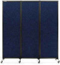 Room Partition 2.0 Upgrade Version,6'L* 6'7"H,3 Panel,Blue