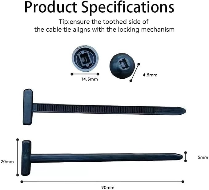 200 Pcs Nylon Universal Cable Tie Buckle — view 2