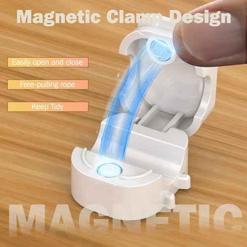 Cord Organizer 6 Pack Magnetic Cable Clips Smooth Adjustable 1s Lock Cable Management Clips Adhesive Wire Hold — view 2