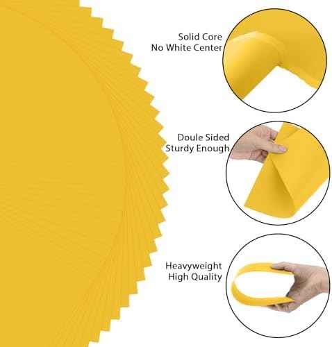 100 Sheets Yellow Cardstock Printer Paper 8.5x11, 92lb Yellow Cardstock — view 3