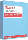 Staples 30% Recycled Copy Paper, 8.5x11 Inch, 20 lb., Blue, 500 Sheets