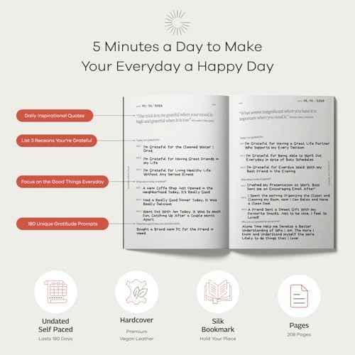 Gratitude Gifted 5-Minute Guided Gratitude Journal – Daily 180 Prompts, Self-Care Mindfulness & Reflection, Le — view 2