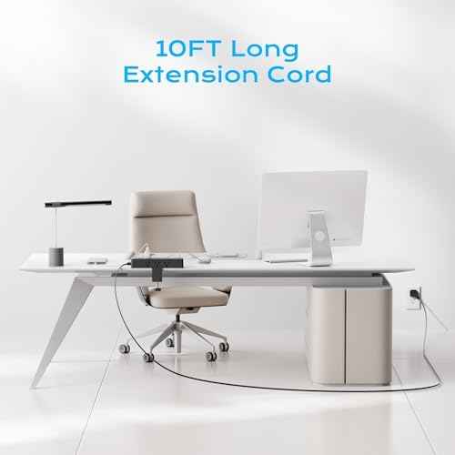 Desk Clamp Power Strip 10FT, 40W Total Fast Charging Station — view 5