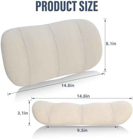 KAYI Lumbar Support Pillow for Car, Memory Foam Lumbar Pillow with — view 2
