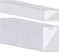 100 Self-adhesive Index Card Holder for Business Cards, Clear Plastic Sticky Labels Holders for Storage Bins Toy Bins Scrapbo