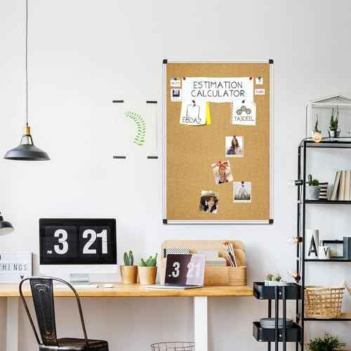 XBoard Cork Board 36 x 24 inches, Notice Cork Bulletin Board — view 5