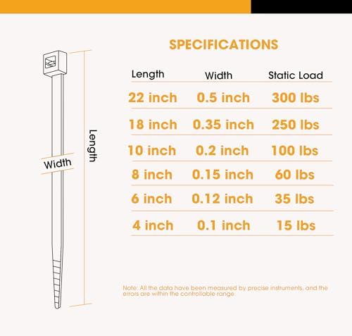 Zip Ties Assorted Size, 950 PCS Heavy Duty Wire Plants Ties with — view 3