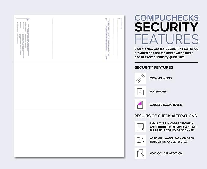 Compuchecks Top Blank Check Paper — view 2