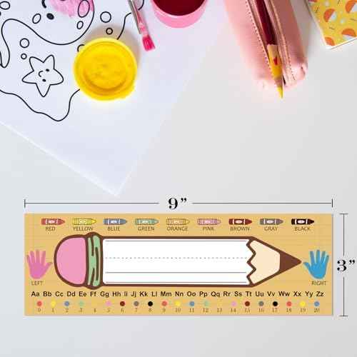 36Pcs 9x3 Inch Name Tags for Classroom, Desk Name Tags for Kindergarten — view 5