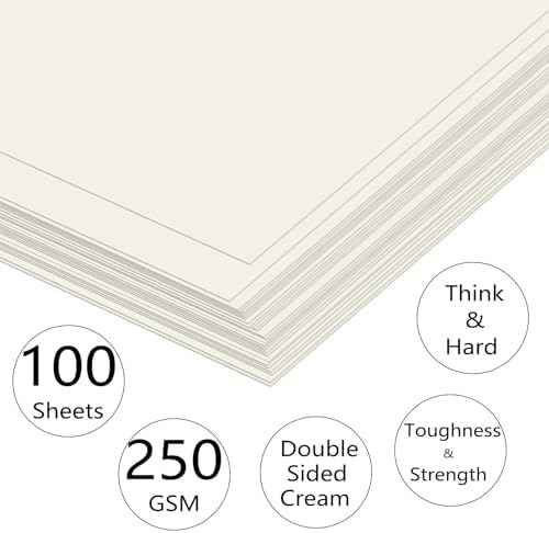 Cimlaga 100 Sheets Cream Cardstock 8.5 x 11 Ivory Paper — view 3