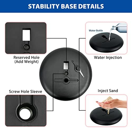 2Pack 8.5x11 Inch Adjustable Pedestal Poster Sign Stand, Heavy Duty Floor Standing Sign Holder Stand Aluminum  — view 6
