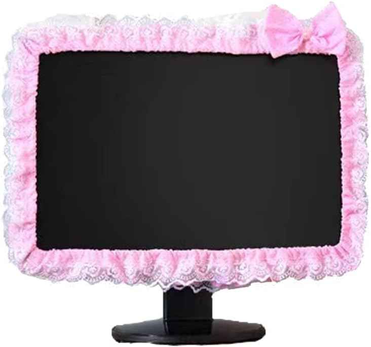 Computer Monitor Cover with Lovely Cute Elastic Pen Pocket Bow-knot TV LCD Screen Monitor Decoration Dust Cove — view 2