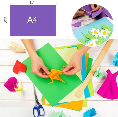 100 Sheets Colored Cardstock 8.5 "x 11", 65LB 180GSM Craft Bulk — view 4