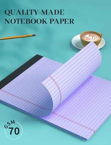 12 Pack Legal Pads 8.5 x 11 College Ruled, 30 Sheets Per Colored Note Pads — view 4