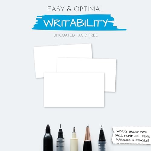 Home Advantage 3x5 Blank Index Cards - Our 50 Pack of Blank Note Cards — view 6