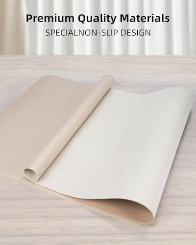 Leather Desk Protector, Large Mouse Pad, Non-Slip, Waterproof PU Leather Blotter Mat, Desk Cover for Office an — view 2