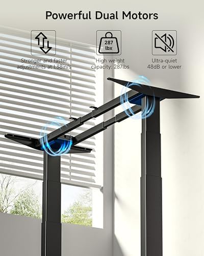 BIZUM Dual Motor 3-Stage Electric Standing Desk Frame,3 Memory Height — view 5