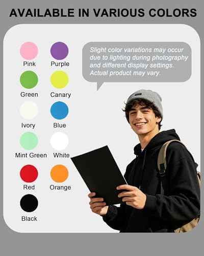 Black Cardstock, 8.5" x 11" Card Stock Colored Copy paper — view 4