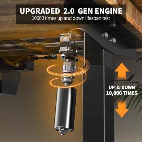 48 * 30 Inches Electric Standing Widened Desk Adjustable Height with 4 Drawers, Double Storage Shelves Stand U — view 6