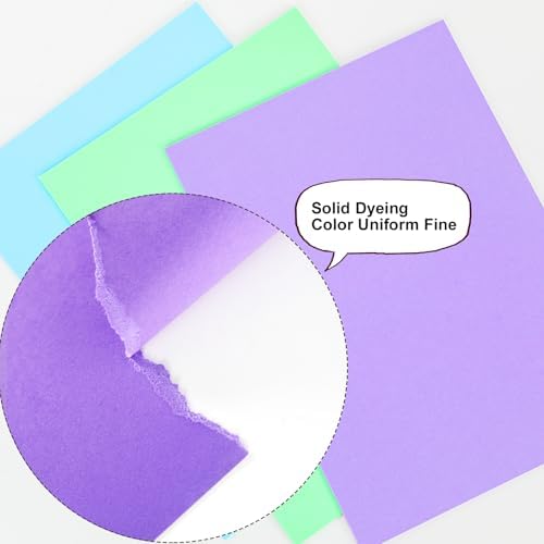 100 Sheets Colored Cardstock 8.5 "x 11", 65LB 180GSM Craft Bulk — view 5