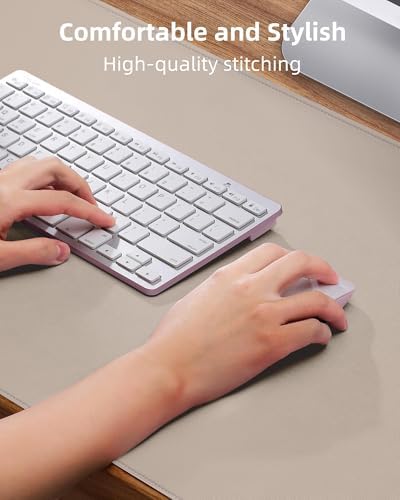 Leather Desk Protector, Large Mouse Pad, Non-Slip, Waterproof PU Leather Blotter Mat, Desk Cover for Office an — view 3